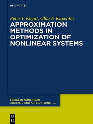 cover image of Approximation Methods in Optimization of Nonlinear Systems